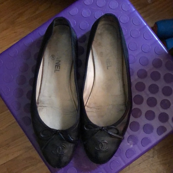 used chanel ballet flats